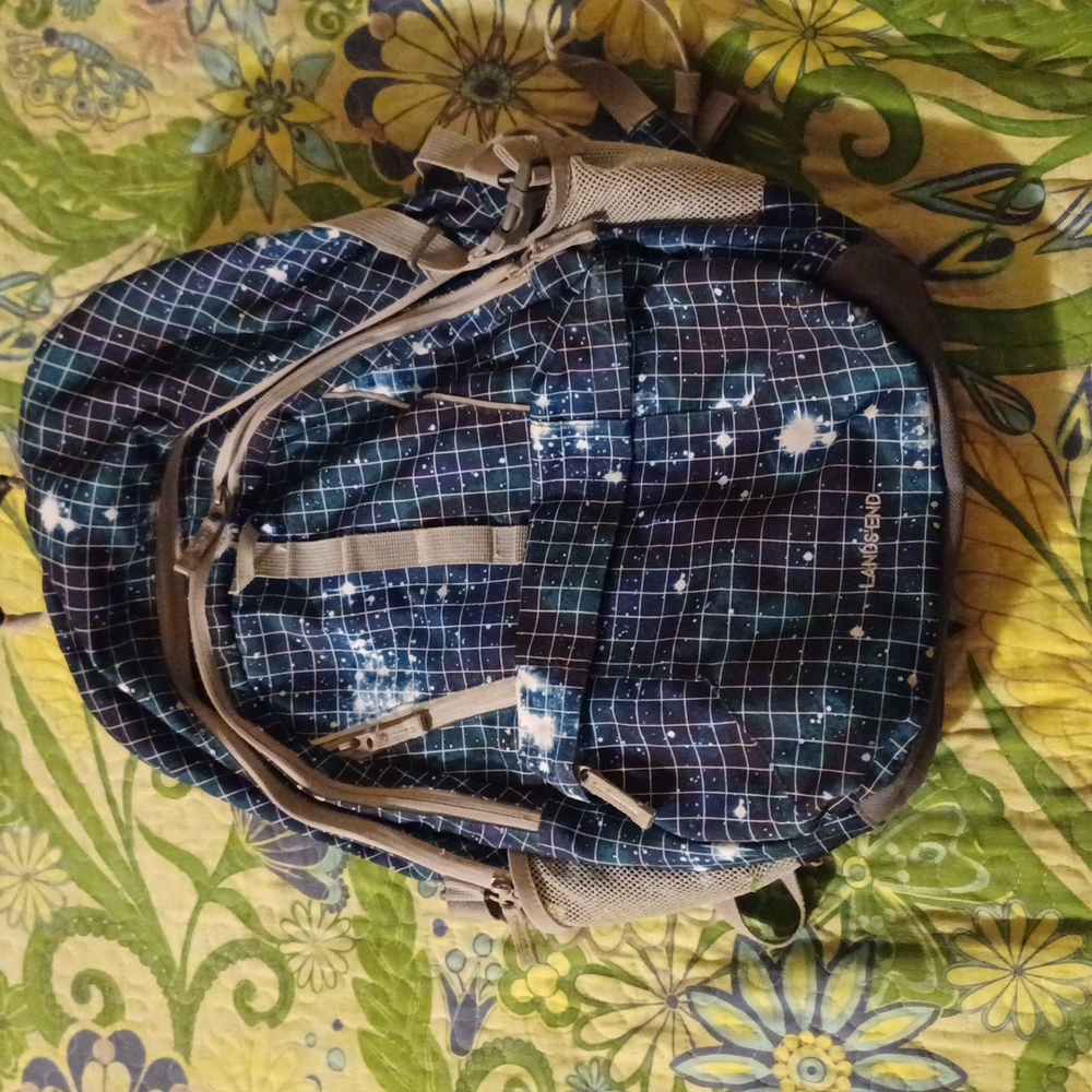 Blue galaxy lands end Boys backpack